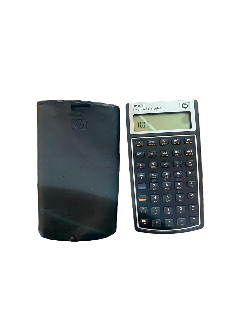 HP 10bII+ Financial Calculator - Black with Protective Sleeve Tested/Working
